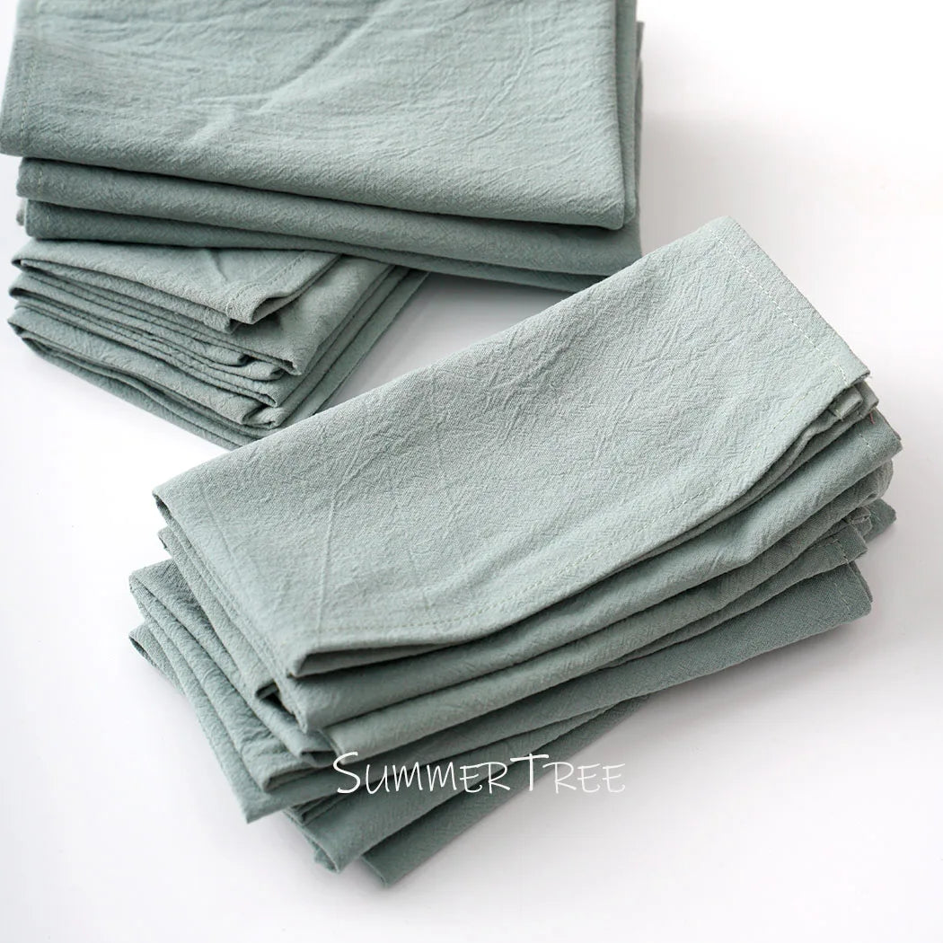 20pcs Cloth Napkins 40x40cm 100% Cotton Delicate Napkin for Rustic Dinner for Home Thanksgiving Wedding Party Table Decorations