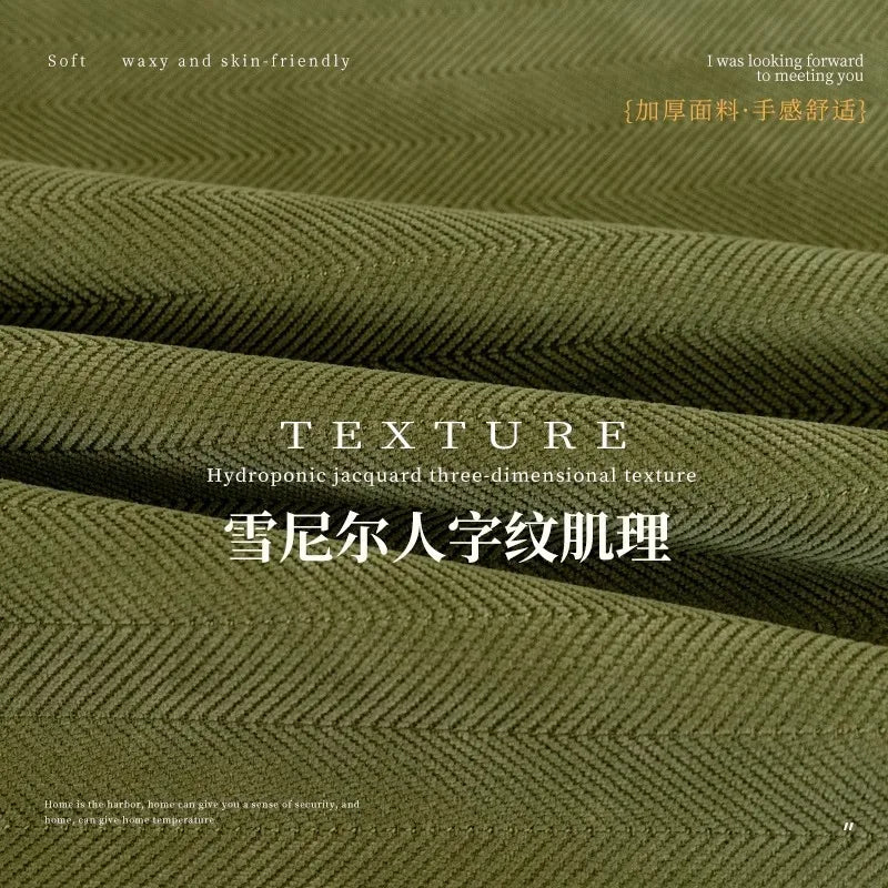 Modern Simple Jacquard Chenille Curtains for Living Room Bedroom Matcha Green Fabric Blackout Thickened Textured Luxury Custom