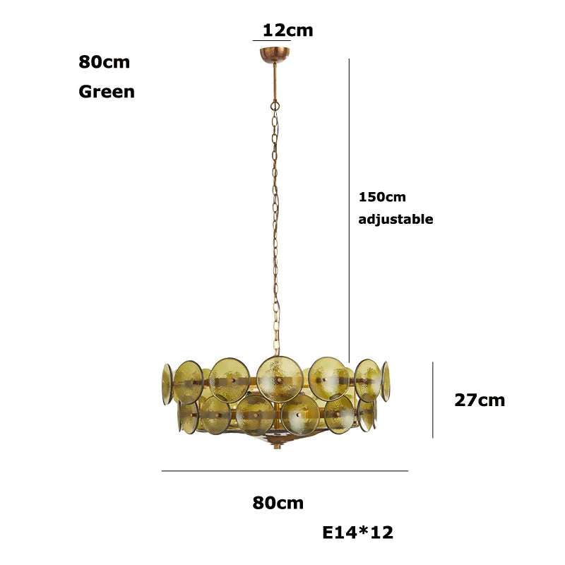 French Retro Brown Glass Pendant Lights Living Room Bedroom Restaurant Kitchen Hotel Luxury Chandeliers Home Decor Lamps Fixture