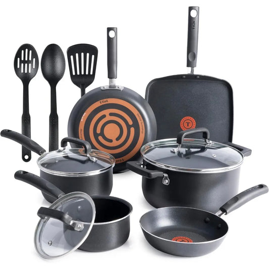 US Shipping Nonstick Cookware Set 12 Piece Pots and Pans Kitchen Set Fry Pans Saucepans Saute Pan Dutch Oven Griddle Oven