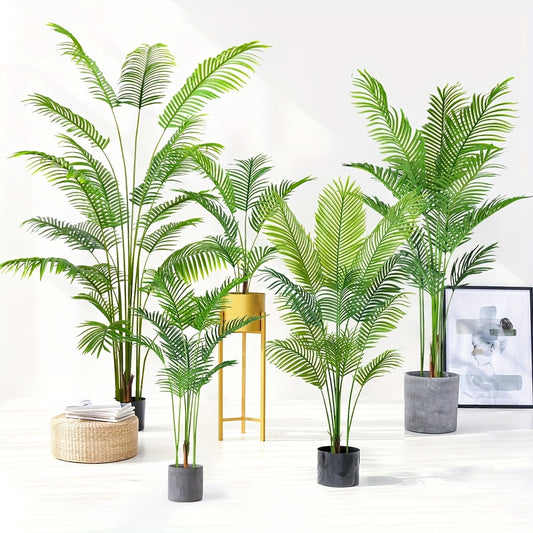 1 Pack 5.9ft Artificial Palm Plant - Crafting Floral Arranging Decor for Home Office Garden Hotel - Faux Tropical Tree with Realistic Leaves for Indoor Decor Gift Outdoor Decoration, Pool Decoration Flexible Design Christmas
