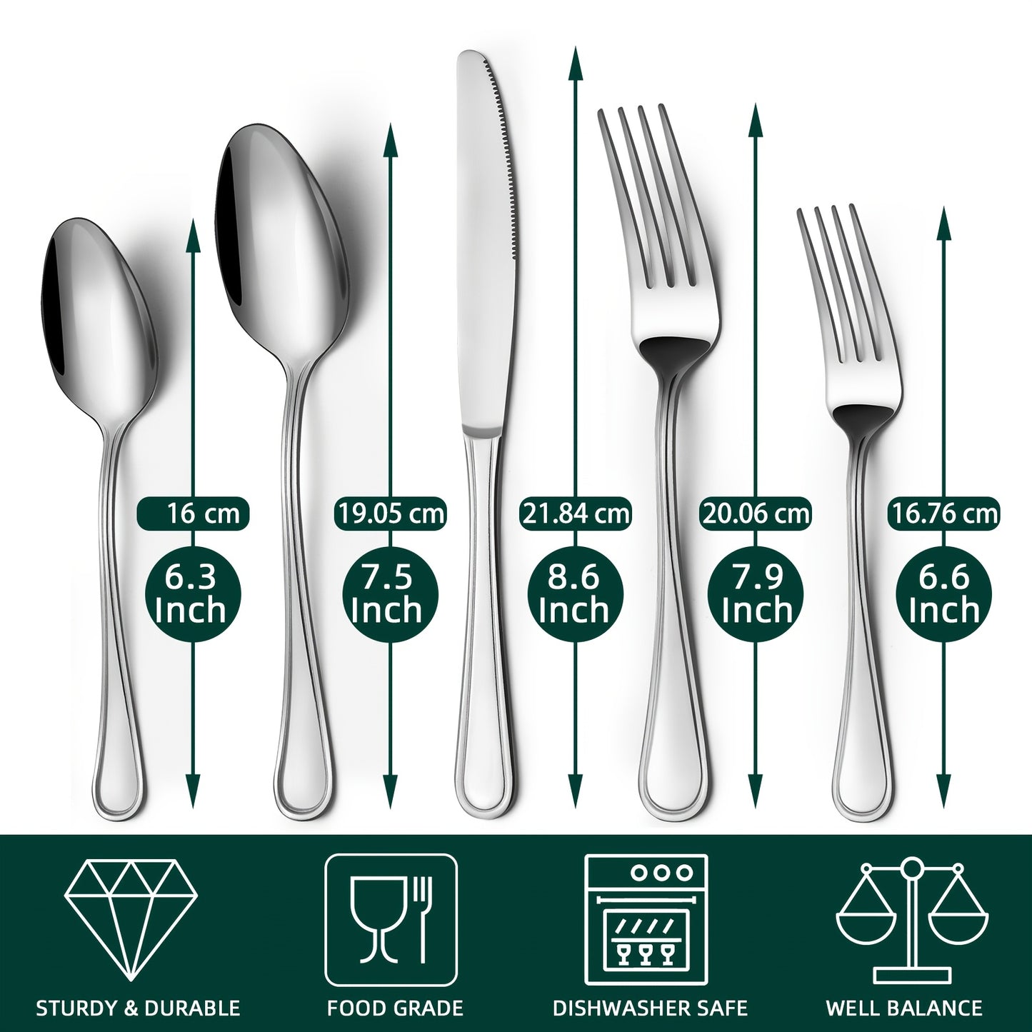 100pcs/set Of Silverware, Stainless Steel Cutlery Set, Including Knives, Forks, Spoons, Mirror Polishing, Dishwasher Safety, Wedding, Birthday Party