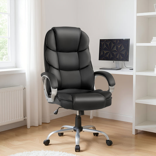 Office Chair Computer High Back Adjustable Ergonomic Desk Chair Executive Swivel Task Chair With Armrests Lumbar Support