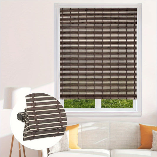 Bamboo Roller Shades Without Cords, Designed to Filter Light, Natural Roman-Style Window Coverings, Easy to Set Up for Doors, Patios, And Bedrooms