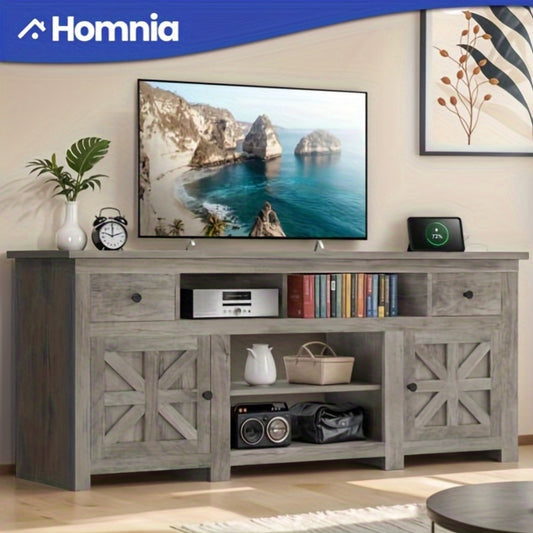 Balconera Rustic TV Stand - Farmhouse Entertainment Center with Storage, Power Outlet for Living Room