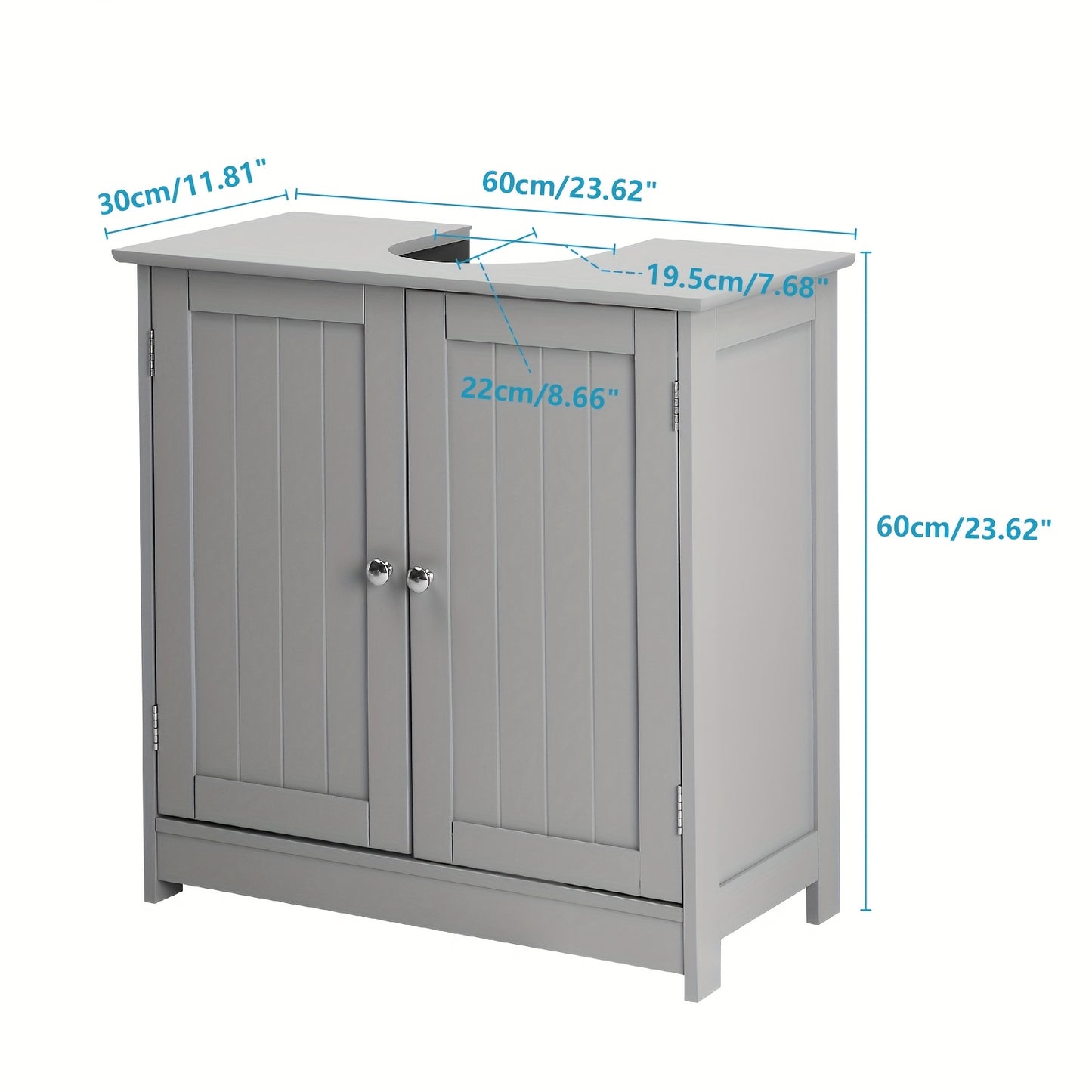 Bonnlo Pedestal Sink Cabinets with 2 Doors, Traditional Under Sink Storage Cabinets, 2-Door And Adjustable Shelves, Bathroom Vanity Storage