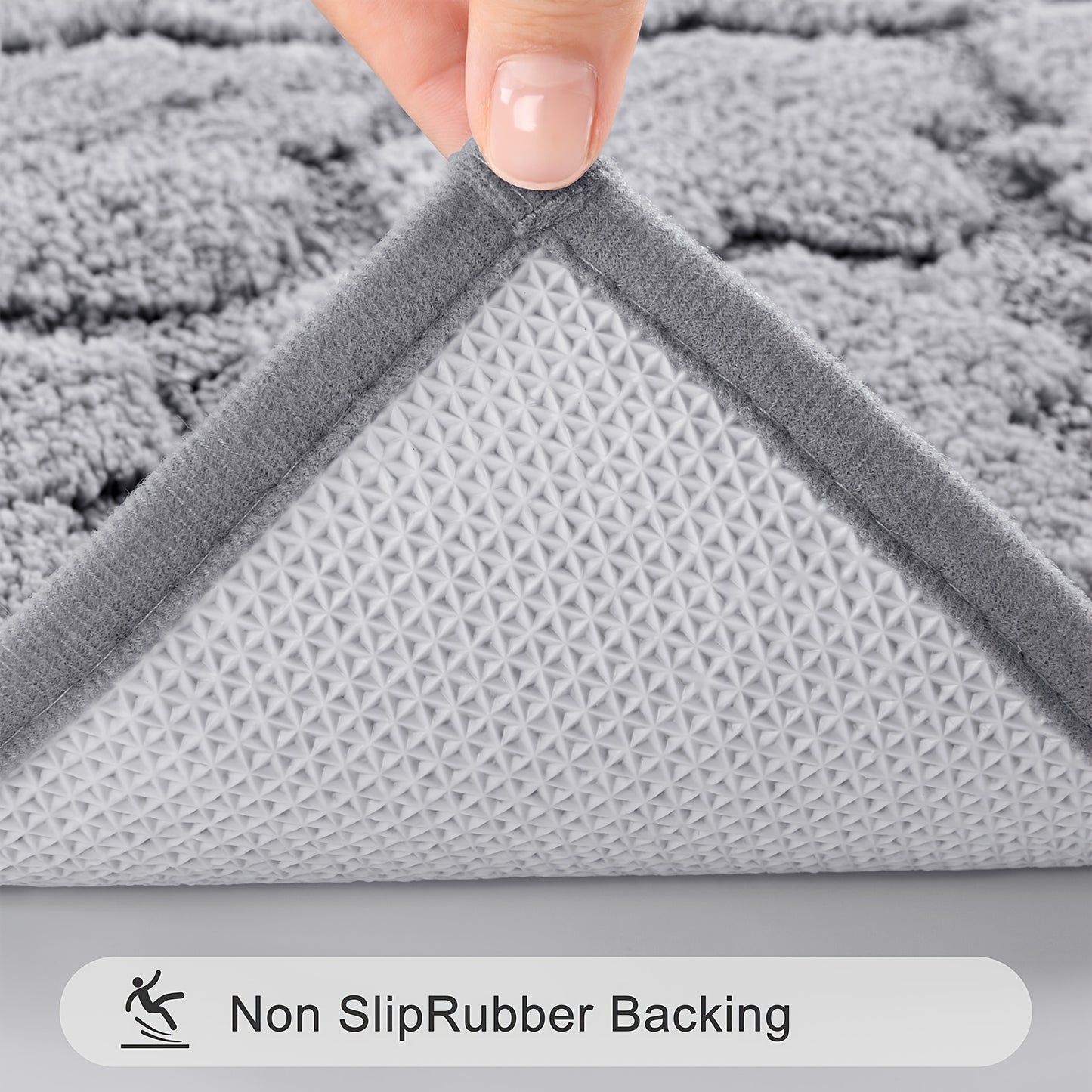 Microfiber Bath Mat Non Slip Shaggy Bathroom Rug Set 3pcs Bathroom Mat Set Super Absorbent Bath Mats for Bathroom Washable Quick-Dry Bathroom Rugs for Floor, Tub And Shower, Home Decor